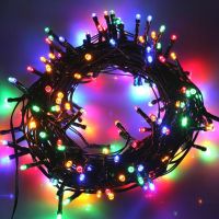 Внутренняя цветная гирлянда 7 м 100 диодов 2977 светодиодная гирлянда Xmas LED 100 M-4 RGB Мультицветная 7м