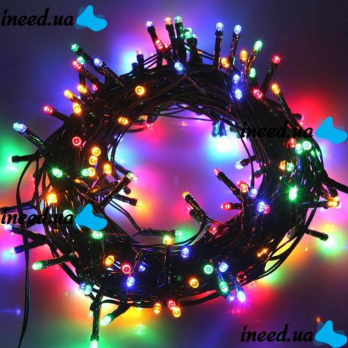 Внутренняя цветная гирлянда 7 м 100 диодов 2977 светодиодная гирлянда Xmas LED 100 M-4 RGB Мультицветная 7м