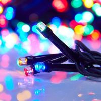 Внутренняя цветная гирлянда 7 м 100 диодов 2977 светодиодная гирлянда Xmas LED 100 M-4 RGB Мультицветная 7м