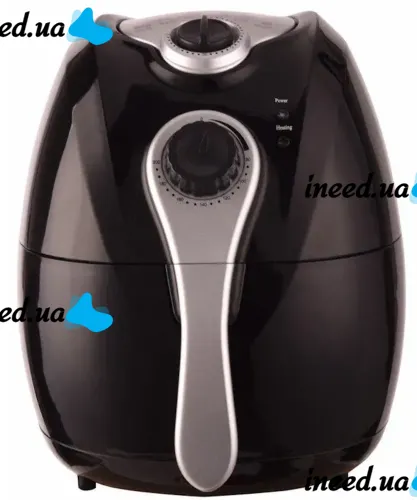 Аерофритюрниця мультипіч Domotec Airfryer Ms-3220 4.5 л з функцією аерогрилю для приготування їжі без масла 1300W, безмаслянная фритюрниця Чорна