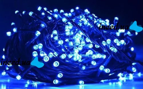 Внутренняя гирлянда Нить Синяя 14 м 200 диодов 0142 светодиодная гирлянда Xmas LED 200 B-1 14м
