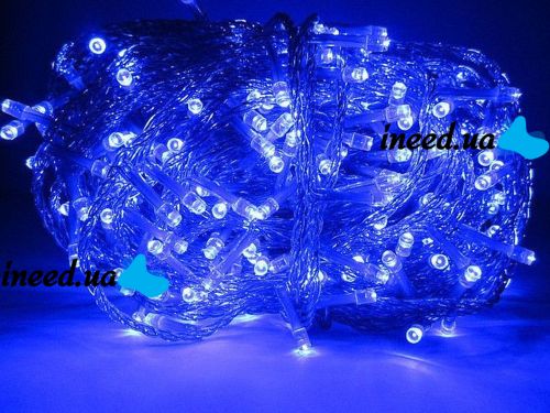 Внутренняя гирлянда Нить Синяя 14 м 200 диодов 0142 светодиодная гирлянда Xmas LED 200 B-1 14м