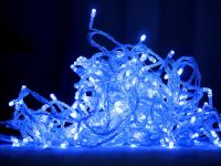 Внутренняя гирлянда Нить Синяя 14 м 200 диодов 0142 светодиодная гирлянда Xmas LED 200 B-1 14м