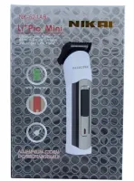 Nikai NK-621AB Wireless Hair Clipper with Removable Battery , Men's Rechargeable Beard Trimmer 3W Nikai NK621 White