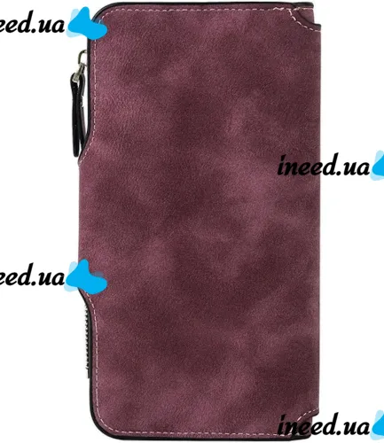 Женский замшевый кошелек Baellerry Forever N2345 Dark Red женское мини портмоне на 10 отделений для хранения купюр и мелочи Темно красный