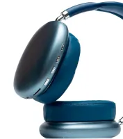 Накладные беспроводные наушники Bluetooth Macaron P9 Max с Aux, Полноразмерные блютуз стереонаушники со слотом карты памяти MicroSD, TF Card Синие