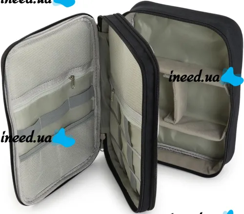 Дорожная сумка органайзер Travel Digital Bag для хранения кабелей, зарядок повербанка, Многофункциональный бокс для цифровых аксессуаров Черный