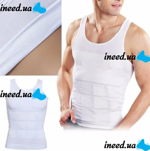 Slimming T-shirt for Men Slim'n Lift men corrective men's underwear White, Men's Corrective T-shirt Slim & Lift fo Men White