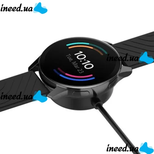 Магнитное зарядное устройство IS7 Charging Line для Smart Watch T500, Магнитная USB зарядка 37мм 2-коннектора для зарядки смарт часов Черная