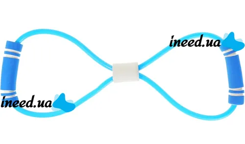 Трубчатый эспандер резинка ProsourceFit LX-08 для подтягиваний, турника, фитнеса, тренажер восьмерка с мягкими рукоятками средняя нагрузка до 9 кг