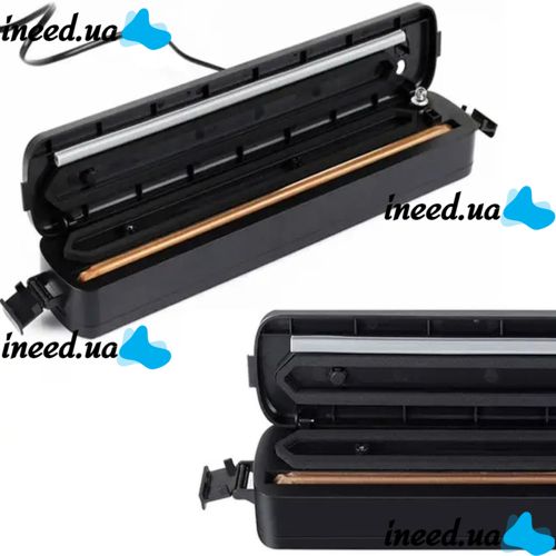 Вакуумный упаковщик пакетов New Vacuum Sealer LP-11 автоматический вакууматор, аппарат вакуумайзер для упаковки и хранения еды, продуктов Черный