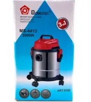 Універсальний миючий пилосос Domotec MS-4413 2000W для сухого та вологого прибирання, будівельний пилосос Домотек з пилозбірником 18л для будинку