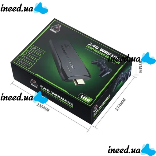 Игровая видео приставка Data Frog Y-3 Lite Green Playstation PS1 с беспроводными джойстиками, HDMI к телевизору 64Гб, 4K 10000 игр Sega Dendy Y3