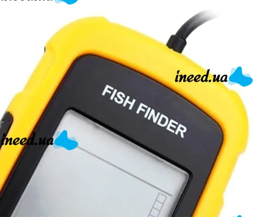 Портативный эхолот Lucky Fish Finder FFW1108-1 с цветным экраном до 100м для поиска рыбы Универсальный проводной рыболокатор для рыбалки Желтый