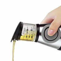 Кухонный дозатор для масла NBZ Press and Measure, стеклянная бутылка для масла и уксуса Oil Dispenser, нажимной диспенсер для жидких продуктов 500 мл