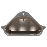 Plastic Corner Organizer Colander with Sink Holder BC05, Corner Drain Basket Sink Sieve 26x10x14.2 cm for washing fruits