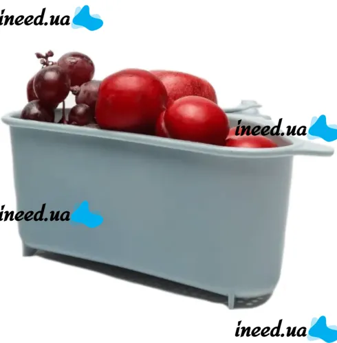 Plastic Corner Organizer Colander with Sink Holder BC05, Corner Drain Basket Sink Sieve 26x10x14.2 cm for washing fruits