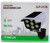Уличный настенный фонарь муляж в виде камеры Jianlips JLP-2178 прожектор с датчиком движения и пультом, камера обманка CL877A на солнечной батарее