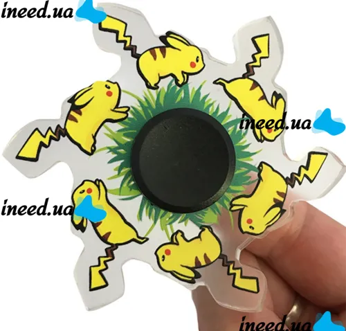 Детская игрушка антистресс спиннер бегущий Пикачу Run Animated Spinner 0057F с эффектом 3D анимации через камеру Покемон TL-24 для детей и взрослых