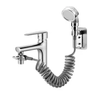 Душевая насадка на кран Mix Shower Mini с гибким шлангом и креплением на смеситель, Душевой комплект с адаптером аэратором для подключения душа