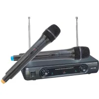 Handheld wireless radio microphone Bose WR-206, professional radio system base with two wireless micro