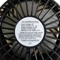 Настольный мини вентилятор Mini Fan XSFS-01 USB с аккумулятором 4.5W Black, портативный охладитель воздуха на подставке с Led фонариком Черный