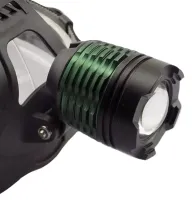 POLICE BL-2188B T6 50000W Headlamp with Zoom LED Waterproof Flashlight with Head Mount Battery Black