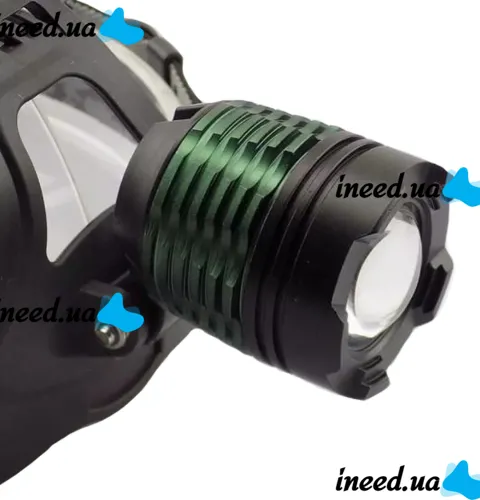 POLICE BL-2188B T6 50000W Headlamp with Zoom LED Waterproof Flashlight with Head Mount Battery Black
