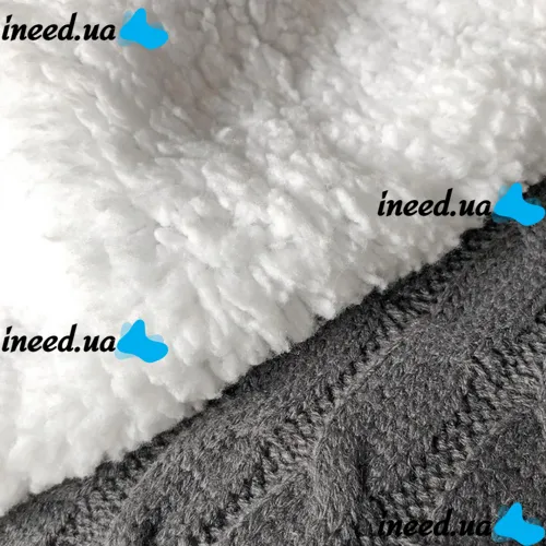 Зимняя двухсторонняя безрукавка шарф с карманами Huggle Pocket Scarf на флисе, Мягкий домашний плюшевый шарф жилетка на пуговицах Серый