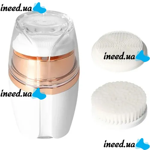 Аккумуляторная массажная щетка 3 в 1 Sonic Facial Cleansing Drush With LT-606 для лица с насадками, Профессиональная электрическая щетка для умывания