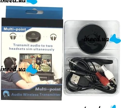 Беспроводной автомобильный аудио передатчик Bluetooth трансмиттер Multi-point Wireless Transmitter YET-Tx10 3.5 мм Блютуз адаптер для наушников с AUX