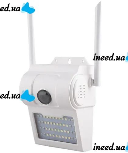 Уличная IP камера видеонаблюдения UKC CAMERA D2 Wi-Fi 2mp с прожектором и удаленным доступом, Камера интерком iCSee с динамиком и микрофоном Белая