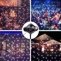 Уличный лазерный LED проектор Christmas Snowfall Projector WL-808 Снегопад с пультом, Светодиодный новогодний дискошар, Новогодняя уличная подсветка 