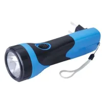 Ручной аккумуляторный фонарик Wimpex WX-209 1LED до 25 метров с выдвижной вилкой, Карманный фонарь KM-209 2 режима с зарядкой от сети 220V Синий