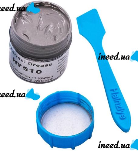 Универсальная силиконовая термопаста Thermal Grease HY-510 30г для видеокарты и процессора термопроводная смазка для улучшения передачи тепла Серая