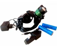 POLICE BL-2188B T6 50000W Headlamp with Zoom LED Waterproof Flashlight with Head Mount Battery Black