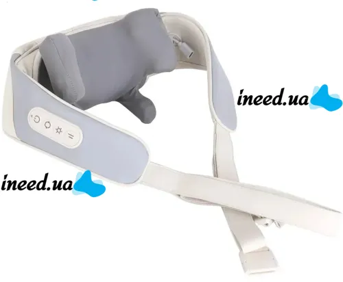 Electric Shock Massager Electric Neck Massager XL-653 Heated for Back, Shoulders and Neck, Rechargeable Roller Massager MAG-724 Grey