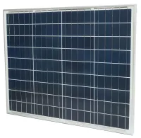 Универсальная поликристаллическая солнечная панель Solar board Komaes 50W 18V 54x70x2.5 см, Солнечная батарея KM(P)50 для зарядки от солнца Черная