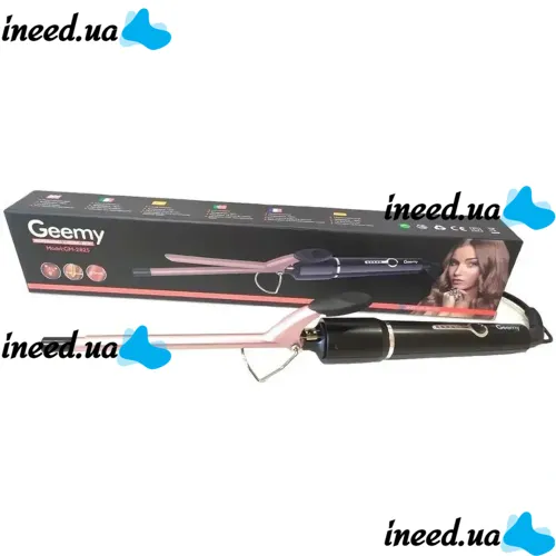 Профессиональная тонкая плойка Gemei GM-2825 ceramic pro 9мм для мелких кудрей, Афроплойка с турмалиновым покрытием, щипцы для завивки волос Gemmy