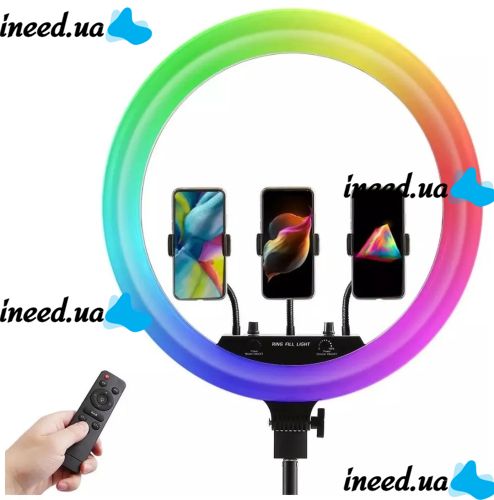 Color Ring LED Lamp Soft Ring Light RGB MJ18 45cm 18" Studio LED Multicolored Lamp for Blogger MJ45, MJ-450