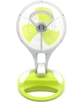 Настольный складной вентилятор с лампой Handy Mini Fan JR-5580 12V 220V с LED подсветкой от аккумуляторов 18650 Аккумуляторный мини-вентилятор