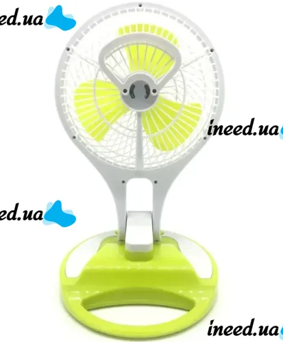 Настольный складной вентилятор с лампой Handy Mini Fan JR-5580 12V 220V с LED подсветкой от аккумуляторов 18650 Аккумуляторный мини-вентилятор