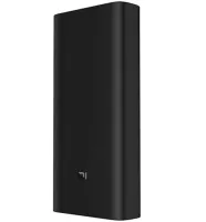 Portable Charger Xiaomi MI Power Bank 20800 mAh External Battery, Charging for IOS Android Phone Powerbank 2.1A USB Black