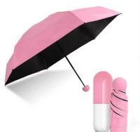 Компактный зонт-капсула Capsule Umbrella, Карманный зонт капсула в футляре, Капсульный складной мини зонтик
