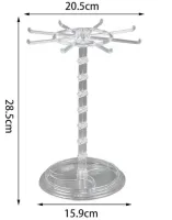Вращающаяся подставка держатель 1 Tier Jewelry Rack AND944 для хранения ювелирных изделий 1 уровень, Держатель для демонстрации браслетов и ключей
