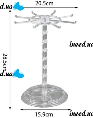 Вращающаяся подставка держатель 1 Tier Jewelry Rack AND944 для хранения ювелирных изделий 1 уровень, Держатель для демонстрации браслетов и ключей