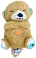 Светящаяся дышащая Выдра Fisher Price FXC66 30 см с дыханием для сна детей, мягкая плюшевая игрушка музыкальный ночник от батареек Коричневая