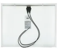 Универсальная поликристаллическая солнечная панель Solar board Komaes 50W 18V 54x70x2.5 см, Солнечная батарея KM(P)50 для зарядки от солнца Черная