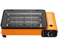 Настольная газовая гриль плита Blue Shield BDZ-290A 2200W на 1 конфорку, Одноконфорочная плитка барбекю с автоматическим пьезоподжигом и шампурами