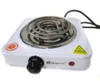 Электрическая настольная спиральная плита на одну конфорку Domotec MS-5801 1000W, Одноконфорочная электроплита 1000Вт с термостатом на 5 положений